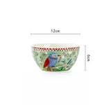 Creative Ceramic Bowl Household Rice Bowl 4.7 Inch Bird Pattern Tableware