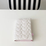 Ins Polka Dot A5 Book Cover Quilted Cotton Cute Notebook Sleeve Polyester  Colorful Bookcase Protector Stationery Gift