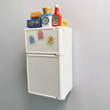 3D Cute Mini Refrigerator Model Sticker Decoration Refrigerator Sticker Home Collection Gift With Food Parts Funny Message Stic