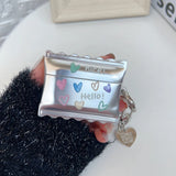 Candy Sweet Colorful Love Heart Electroplate Bluetooth Earphone Case for Apple AirPods 1 2 3 Pro 2 4 ANC AirPod Cover Pendant