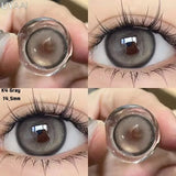 2PCS Color Contact Lenses (Pearl Series) Brown Natural Lenses Gray High Quality Eye Contacts 14.5mm Big Pupil Beauty Lense
