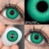 2pcs Colored Contact Lenses Halloween Cosplay White Crazy Contact Lenses Anime Red Eye Lenses Green Makeup Contact Lens