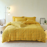 Housse de couette 220x240 Cotton Stripes Duvet Cover Button Girl's Room Skin Breathable Bedding funda nórdica Comforter Sets