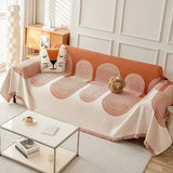 Chenille Sofa Covers Sectional Sofa Set Geometry Cover Couch with Tassel Covers Loveseat Futon Cover L Shaped Cover Washable