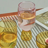 Champagne Glass Handmade Color Glass Wine Goblet Juice Cup Heat-Resistant Water Cup Drinking Wine Glass Cocktail-glass