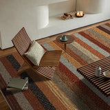 Retro Living Room Carpet High-grade Striped Bedroom Rugs Fashionable Creative Light Luxury Sofa Coffee Table Mats Tapis Alfombra