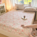 Spring/Summer 2025 Single Item Bed Hat Class A Cloud-sensing Cotton Double-layer Yarn Mattress Cover Printed Cartoon Bedspread
