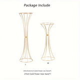 Ikeehome  2 high gold vases, artificial flower racks for wedding parties, birthday events, family receptions, Christmas  Halloween decor