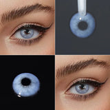 Yearly Disposable Eye-Enlarge Colored Contact Lenses 1Pair Fashion Cosmetic Color Contacts Beauty Daily Makeup Lens