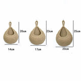 Bohemian Handwoven Hanging Baskets Multipurpose Wall Mounted Storage and Decorative Mesh Shelf Baskets for Hanging Small Items