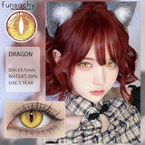 1pair Halloween Contact Lenses for Eyes Anime Cosplay Colored Lenses Beauty Pupils Black Lenses Red Lens
