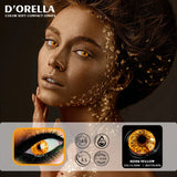 1 Pair Cosplay Contact Lenses Multicolored Contact Lenses Anime Lenses Halloween Makeup Eye Yellow Lenses Color Leneses