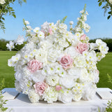 80/70/60/50cm Artificial Flower White Large Ball Wedding Table Centerpiece Road Lead Floral Arrangement Event Party Decor