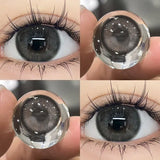 1Pair Color Contact Lens Pupils High Quality Cosmetic Blue Gray Lens Myopia Beauty Pupil Makeup Brown Eyes