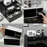 Desktop Cosmetic Organizer Case Set Table Makeup Storage Box Organizer Drawer Storage Box Desk Stationery Storage Rack Plastic