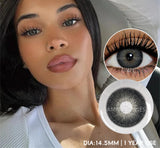 Black Colored Contact Lenses for Eyes 1 Pair Contact Lenses Natural Beauty Color Lens Eyes Yearly Use Fashion Lenses