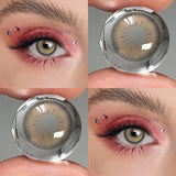 Colored Contact Lenses Brown Soft Beauty Cosmetic Lens 1 Pair Yearly Disposable Natural Eyes Makeup Color Contacts