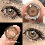 Color Contact Lenses for Eyes 1 Pair Gray Fashion Cosmetic Lenses Green Pupils Gray Natural Eye Contacts Women Eye Lens
