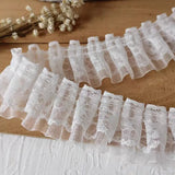 White Lace Lace Ribbons Accessories Lace Trim Handmade DIY Extended Clothes Pleated Sewing Decorative Fabric Skirt Hem Fabric
