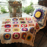 Handmade Knitting Crochet Crochet Hair Blanket Grandmother Daisy Rustic Style Decorative Tablecloth Home Decor Accessories