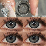 1pair Color Contact Lenses for Eyes Black Lenses Cosmetic Big Eye Lenses Gray Pupils Lens Yearly Natural Eye Contacts