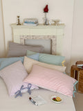 Double Sided Stripes Bow Pillow Case 48x74cm Soft Comfortable Covers Cotton Pillow Cover Pillow Sham for Beds Home Decoration