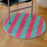 Ikeehome  Irregular Checkerboard Bedroom Rug Round Simple Design Solid Color IG Fashion Living Room Carpet Polyester Cute Decoration Home