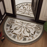 Semi-Circular Shape Wire Loop Entrance Door Mats PVC Hallway Floor Mats Kitchen Bathroom Carpets Home Decor Door Feets Area Rugs