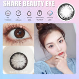 Myopia Lenses 1pair Color Contact Lenses for Eyes Brown Prescription Lens Cosmetic Black Lense Yearly Gray Contact Lens