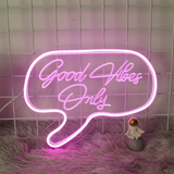 Good Vibes Only Neon Sign Engraving LED Light Custom Neon Signs Home Room Wall Decor Sign Custom Home Decor Bed room Bar Neon