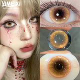 1 Pair New Product Korea Cosplay Contacts Lenses Fashion Yellow Brown Soft Color Contacts Fast Shiping Yearly