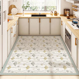 Small Fresh Style Kitchen Floor Mat PVC Leather Non-slip Balcony Rug Home Oil-proof Waterproof Impermeable Carpet Ковер Tapis 러그