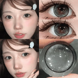 1Pair Color Contact Lenses With Myopia Brown Eyes Natural Colored Beauty Pupils for Natural Effect Eyes Graduated Lenses
