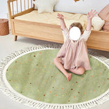 Bedroom Carpet Children's Bedside Floor Mat Round Pink Cute Girl Home Decoration Rug Machine Washable Carpets Kids Rugs