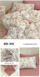 Washed Cotton Pastoral Girls Flower Bedding Sets Bed Linens Quilt Cover Sheet Set Simple Bedspread High Quality Home Textiles
