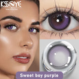 2Pcs Best Selling Color Contacts Lenses Purple Series Soft Lens Contact Lenses with Natural