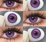 2Pcs Cosplay Contact Lenses Blue Anime Eye Lenses Halloween Red Makeup Beauty Pupils Purple Colored Eye Contacts Yearly