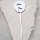 Ikeehome  Personalized Acrylic Drink Cocktail Stirrer Custom Engraved Wedding Party Decoration Logo Cocktail Swizzle Stirrers for Party