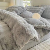 1PC Class A Bubble Rabbit Plush Fleece Duvet Cover  Extra Soft Cozy Thicken Warm Autumn Winter Skin-friendly AB Quilt Cover