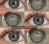 New Colored Contact Lenses 2pcs Fashion Blue Eyes Contacts Gray Beauty Pupils Brown Colorful Makeup Contact Green Lens