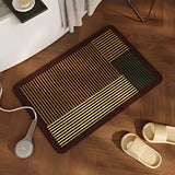 Ins Style Striped Diatom Mud Bath Mat Super Absorbent Quick Dry Bathroom Rug Non-Slip Entrance Doormat for Modern Home Decor