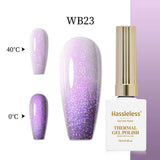 16 Colors of Thermochromic Gel Nail Polish - Trendy Autumn/Winter Thermochromic Gel Nail Polish with LED Gloss and Shine for a S