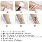 15 Days Waterproof Tattoo Sticker Skull Flower Half Arm Temporary Tattoo