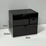 Desktop Cosmetic Organizer Case Set Table Makeup Storage Box Organizer Drawer Storage Box Desk Stationery Storage Rack Plastic
