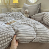 Class A Pure Cotton Printed Checkered Quilt Cover All-cotton Yarn-dyed Washed Single Duvet Cover 160x210 Bedding