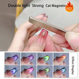 10ml Leopard Cat Magnetic Eye Gel Nail Polish Autumn Night Coffee Brown Glass Beads Soak Off UV LED Manicure Nail Ar