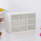 Desk Storage Box for Mini Drawers, Stackable Nine-square Grid Storage Box, Hairpin/sticker/jewelry Accessories Storage Box