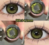  1Pair Myopia Color Contact Lenses for Eyes With Diopters Prescription Yaerly Green Eye Lenses Blue Lenses Free Shipping