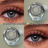 Yearly Colored Contact Lenses for Eyes Natural Eye La Girl Gray Contact Blue Lenses Blue Lenses Fashion Lenses 2PCS