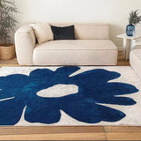 Klein Blue Large Area Living Room Carpet Comfortable Soft Bedroom Rug Fluffy Modern Home Decoration Aesthetics Coffee Table Rugs